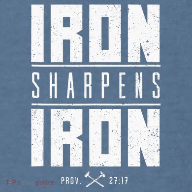 Iron Sharpens Iron Christian Men Bible Scripture Gym Workout Comfort Colors Garment-Dyed Hooded Sweatshirt