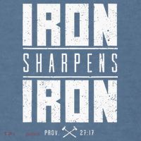 Iron Sharpens Iron Christian Men Bible Scripture Gym Workout Comfort Colors Garment-Dyed Hooded Sweatshirt thumb 2