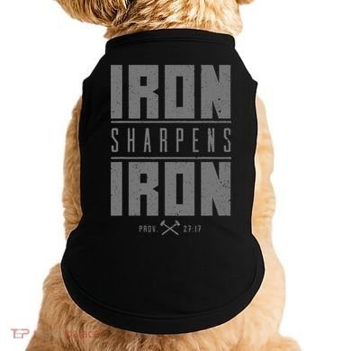 Iron Sharpens Iron Christian Bible Scripture Gym Workout Doggie Tank