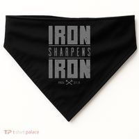 Iron Sharpens Iron Christian Bible Scripture Gym Workout USA-Made Doggie Bandana thumb 0