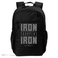Iron Sharpens Iron Christian Bible Scripture Gym Workout Backpack thumb 0