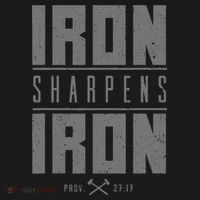 Iron Sharpens Iron Christian Bible Scripture Gym Workout Polo thumb 3