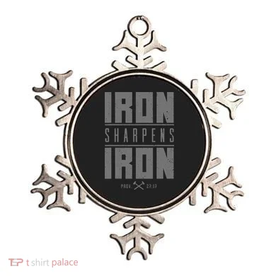 Iron Sharpens Iron Christian Bible Scripture Gym Workout Ornament