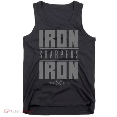 Iron Sharpens Iron Christian Bible Scripture Gym Workout Tank Top