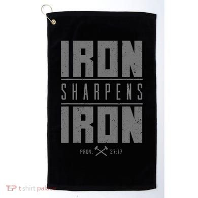 Iron Sharpens Iron Christian Bible Scripture Gym Workout Golf Towel