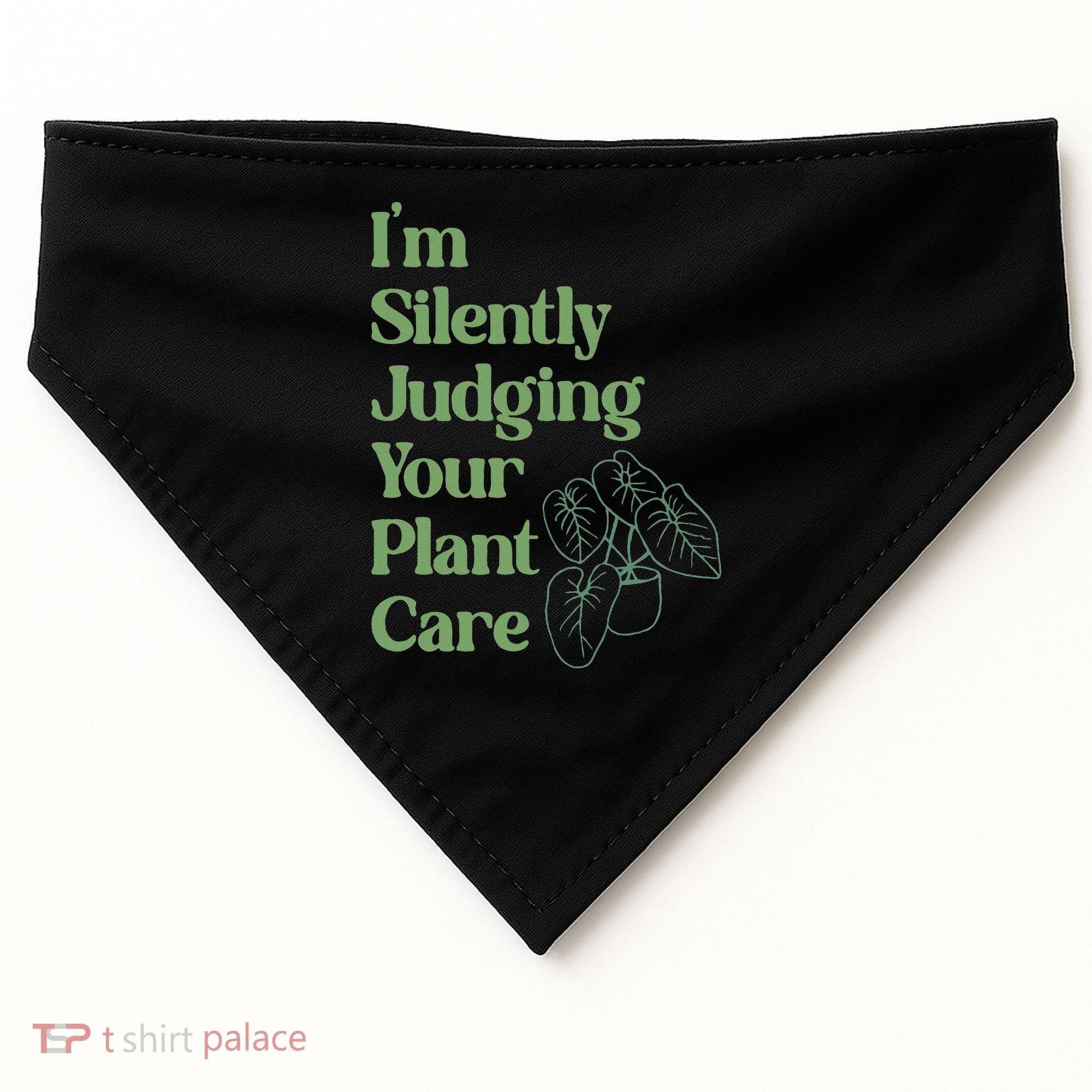 I'm Silently Judging Your Plant Care Plants Lovers  USA-Made Doggie Bandana