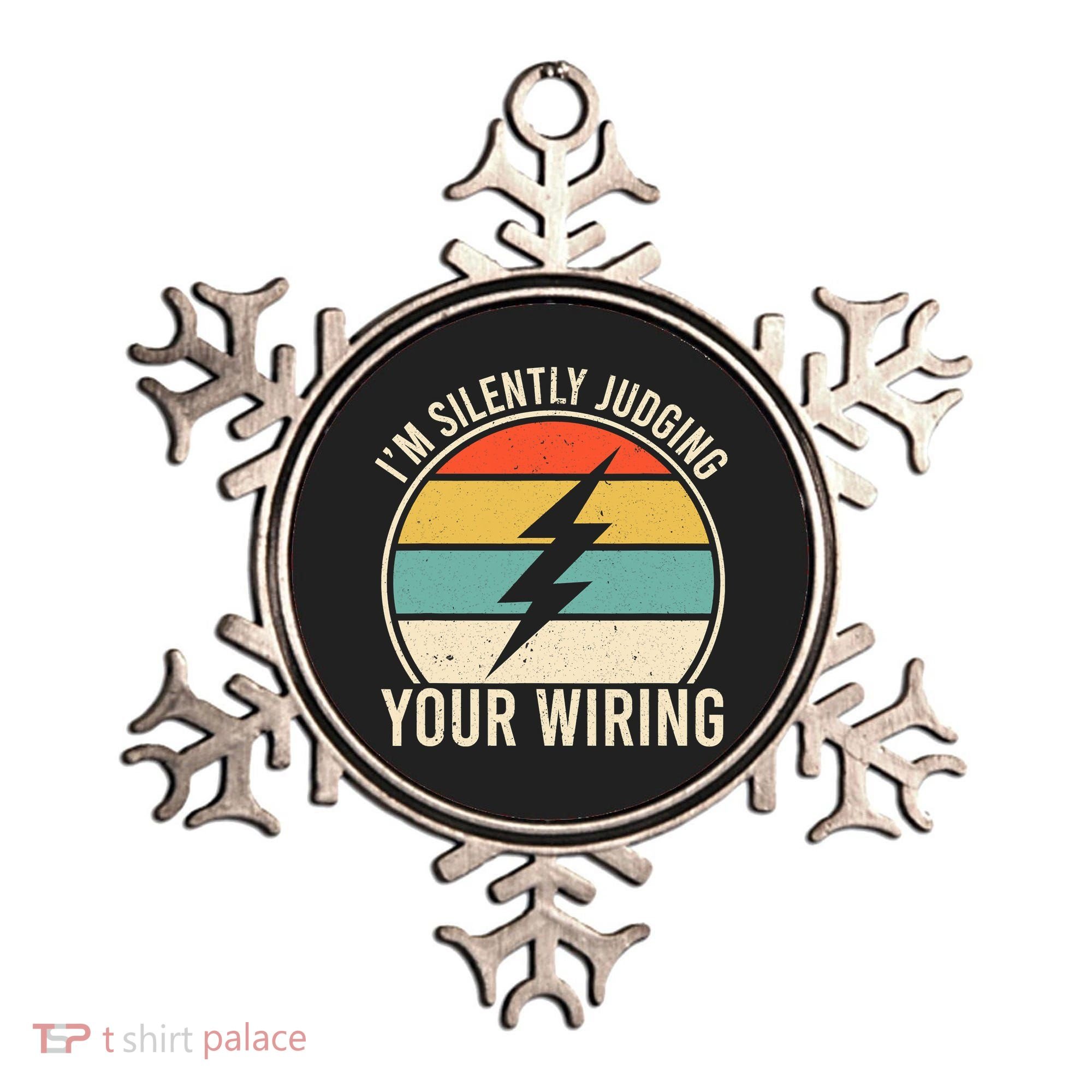 I'm Silently Judging Your Wiring Funny Electrician Lineman Ornament