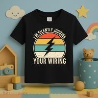 I'm Silently Judging Your Wiring Funny Electrician Lineman Toddler T-Shirt thumb 3