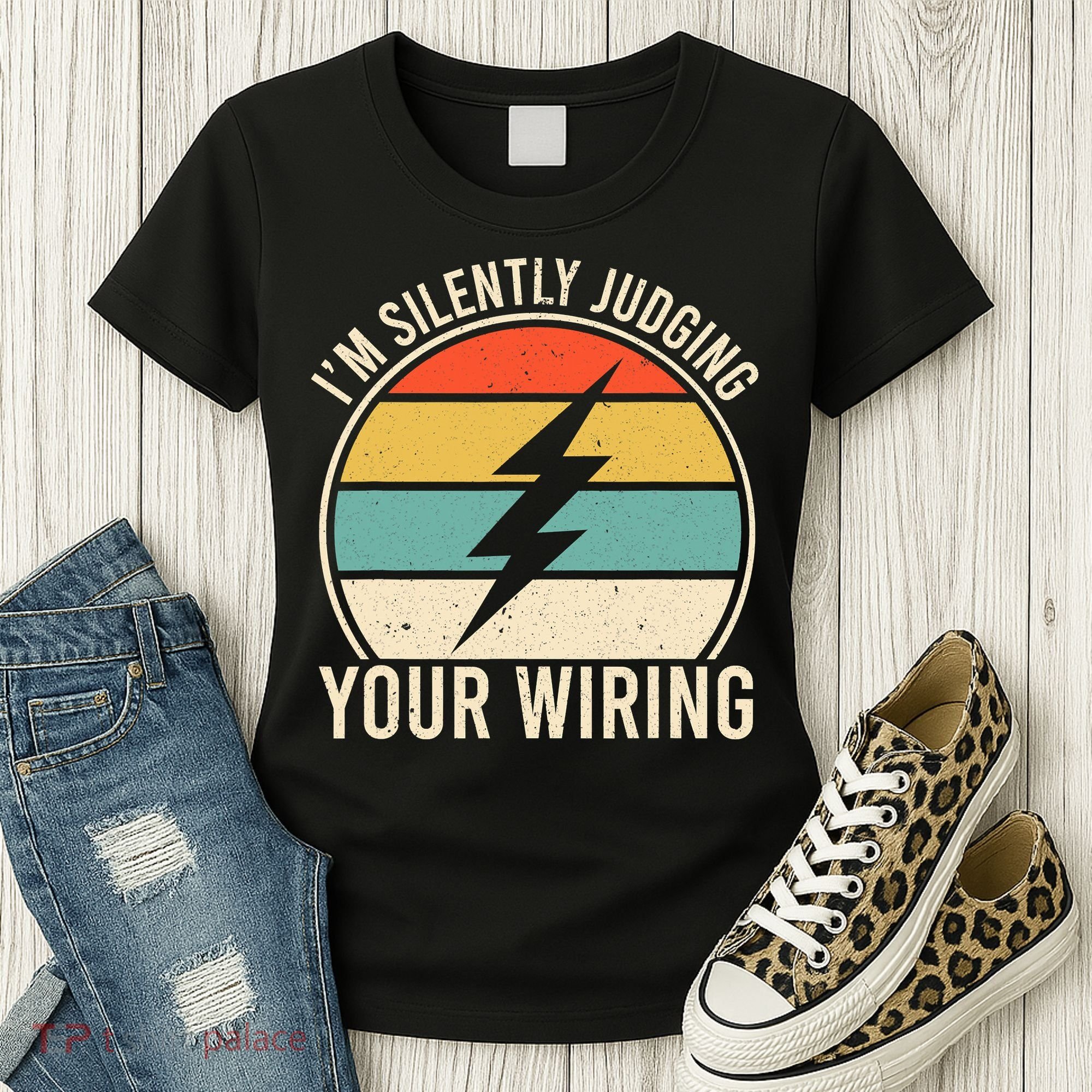 I'm Silently Judging Your Wiring Funny Electrician Lineman Women's T-Shirt