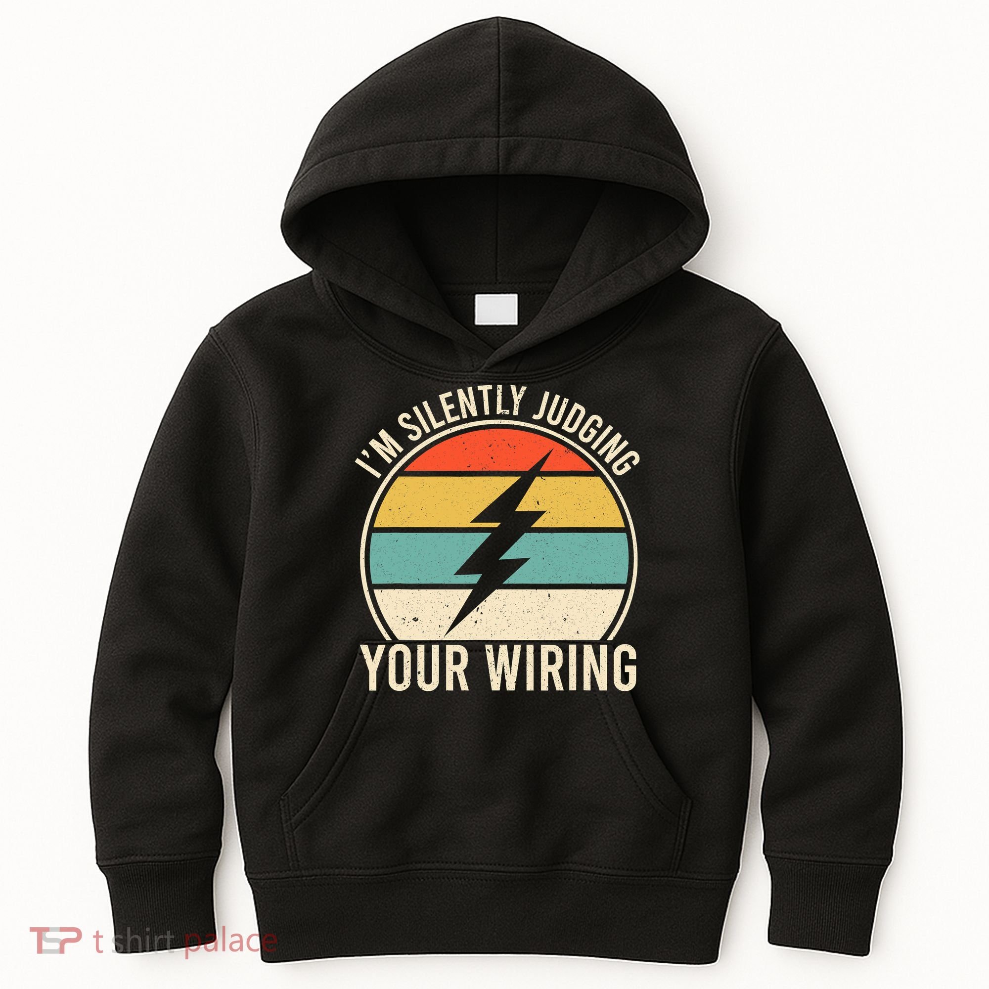 I'm Silently Judging Your Wiring Funny Electrician Lineman Kids Hoodie