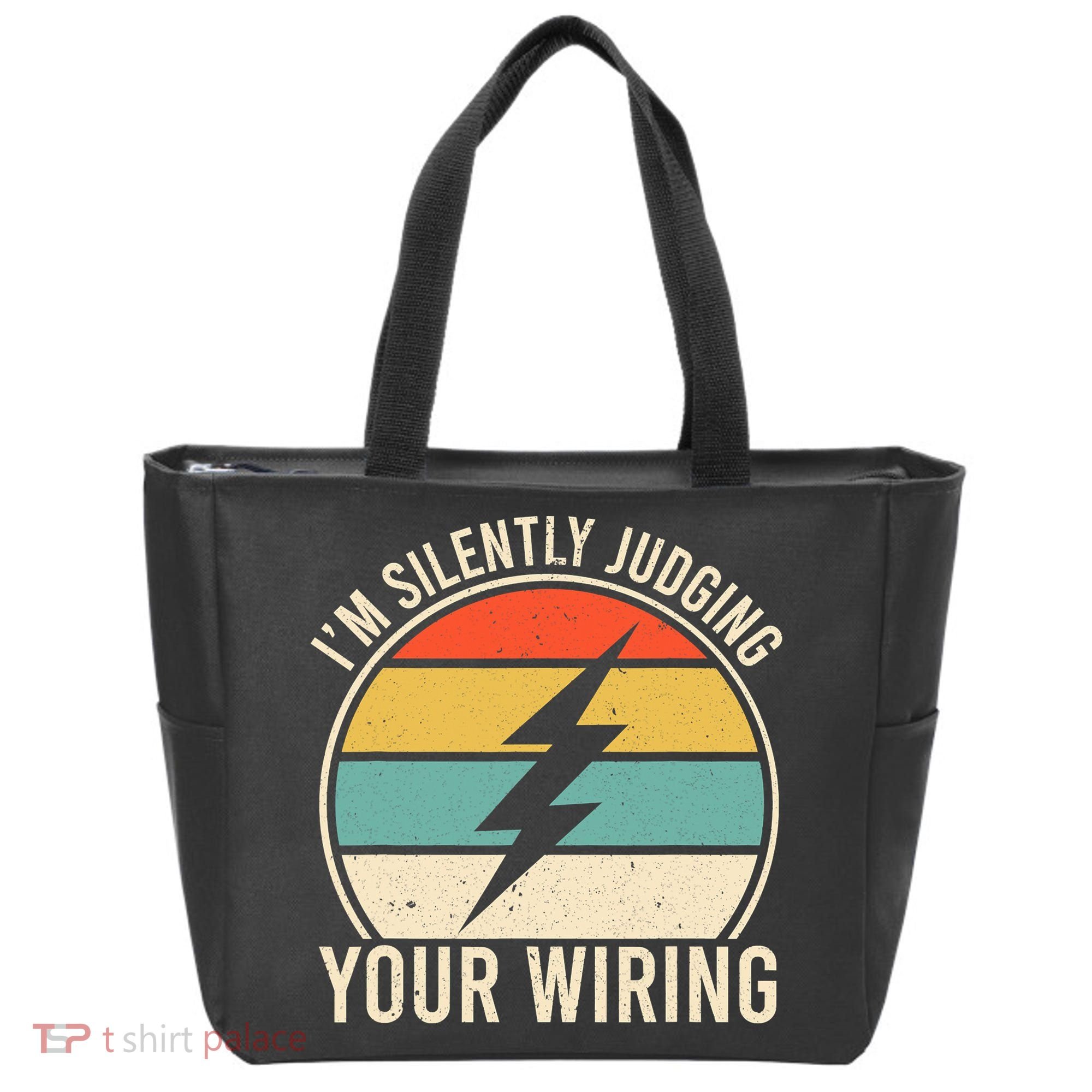 I'm Silently Judging Your Wiring Funny Electrician Lineman Tote Bag