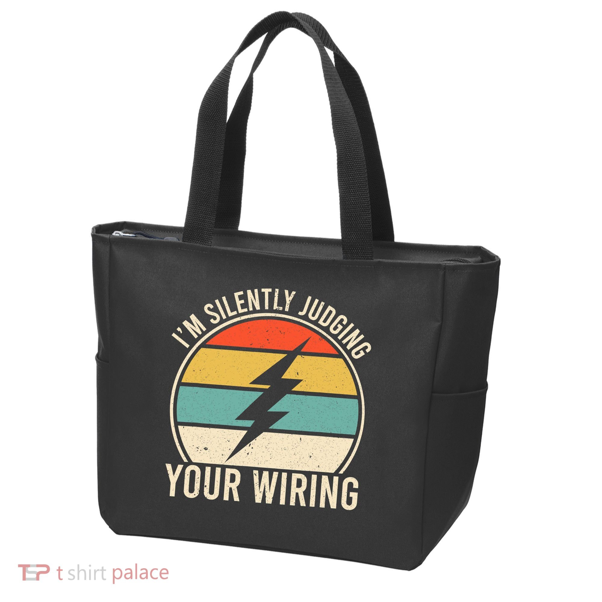 I'm Silently Judging Your Wiring Funny Electrician Lineman Tote Bag