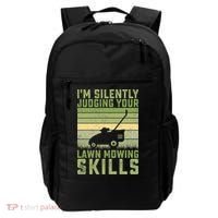 I'm Silently Judging Your Mowing Skills Lawn Mowing Gardener Great Gift Backpack thumb 0