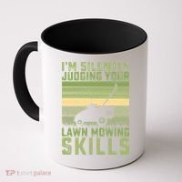 I'm Silently Judging Your Mowing Skills Lawn Mowing Gardener Great Gift Coffee Mug thumb 0