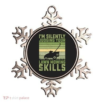 I'm Silently Judging Your Mowing Skills Lawn Mowing Gardener Great Gift Ornament