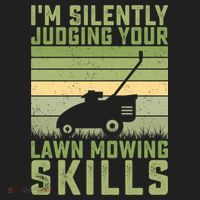 I'm Silently Judging Your Mowing Skills Lawn Mowing Gardener Great Gift Golf Towel thumb 3