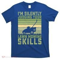 I'm Silently Judging Your Mowing Skills Lawn Mowing Gardener Great Gift T-Shirt thumb 0