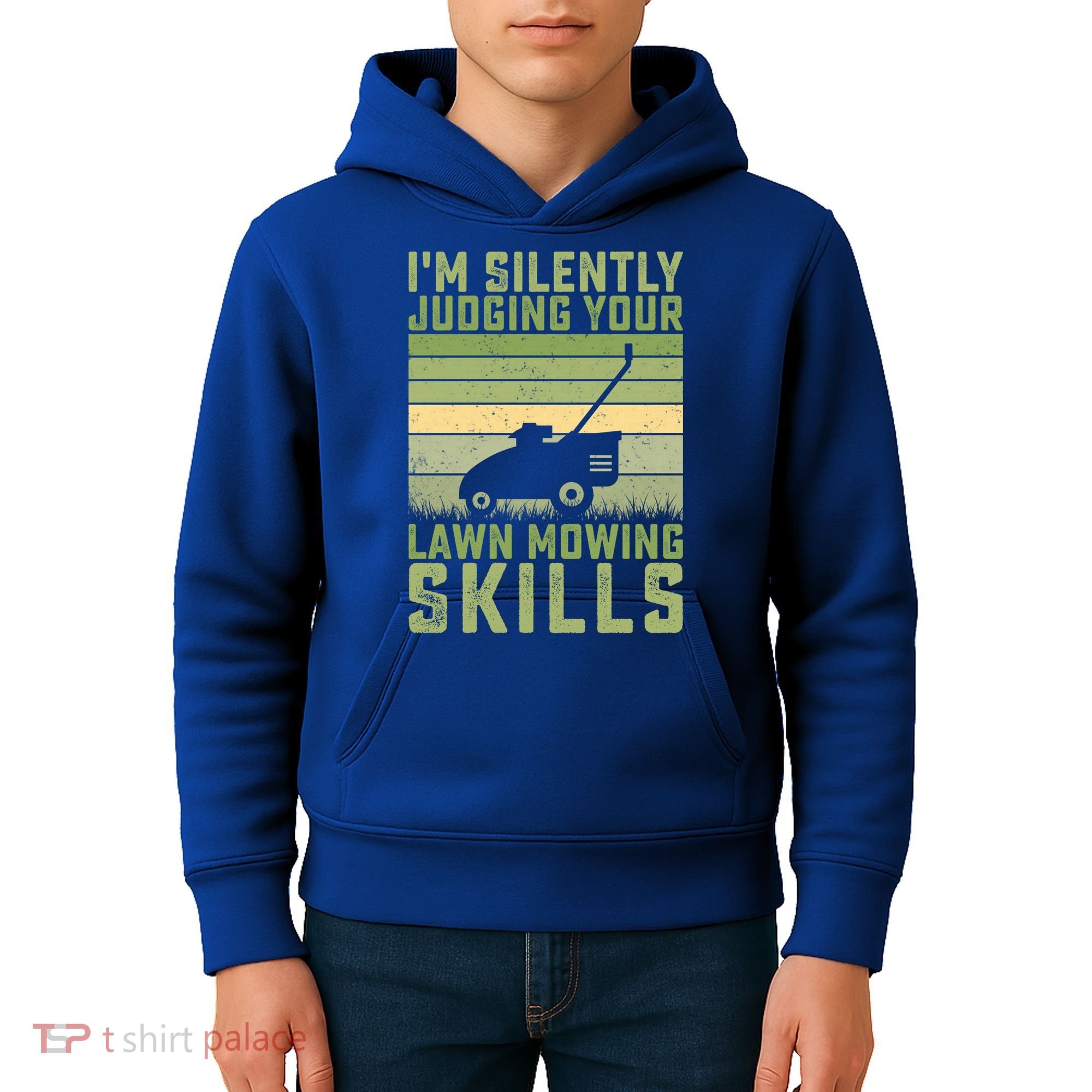 I'm Silently Judging Your Mowing Skills Lawn Mowing Gardener Great Gift Kids Hoodie