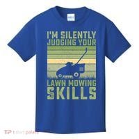 I'm Silently Judging Your Mowing Skills Lawn Mowing Gardener Great Gift Kids T-Shirt thumb 0