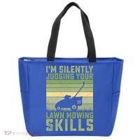 I'm Silently Judging Your Mowing Skills Lawn Mowing Gardener Great Gift Tote Bag thumb 0