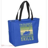 I'm Silently Judging Your Mowing Skills Lawn Mowing Gardener Great Gift Tote Bag thumb 2