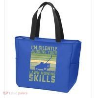 I'm Silently Judging Your Mowing Skills Lawn Mowing Gardener Great Gift Tote Bag thumb 3