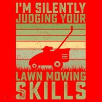 I'm Silently Judging Your Mowing Skills Lawn Mowing Gardener Great Gift Santa Hat thumb 1