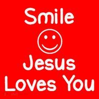 Inspirational Smile Jesus Loves You. Faith Santa Hat thumb 1