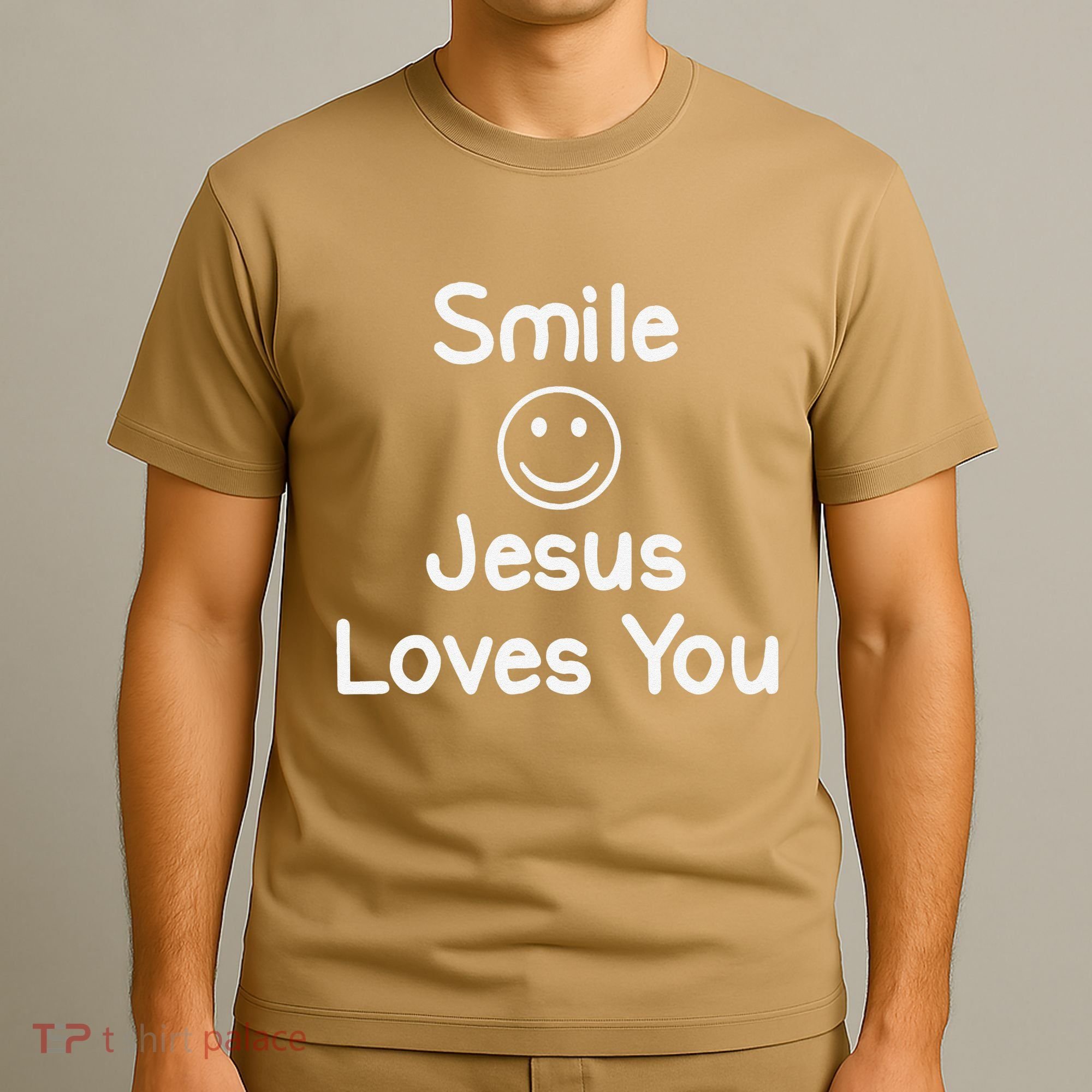 Inspirational Smile Jesus Loves You. Faith T-Shirt