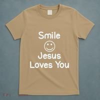 Inspirational Smile Jesus Loves You. Faith T-Shirt thumb 5