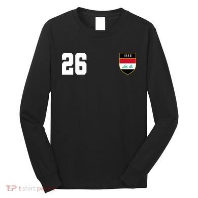 Iraq Soccer Jersey 2026 Back And Front Long Sleeve Shirt