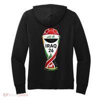 Iraq Soccer Jersey 2026 Back And Front Women's Hoodie thumb 1