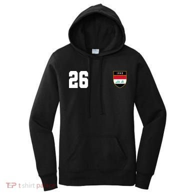 Iraq Soccer Jersey 2026 Back And Front Women's Hoodie