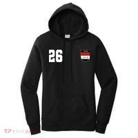 Iraq Soccer Jersey 2026 Back And Front Women's Hoodie thumb 0