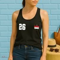 Iraq Soccer Jersey 2026 Back And Front Women's Tank Top thumb 2