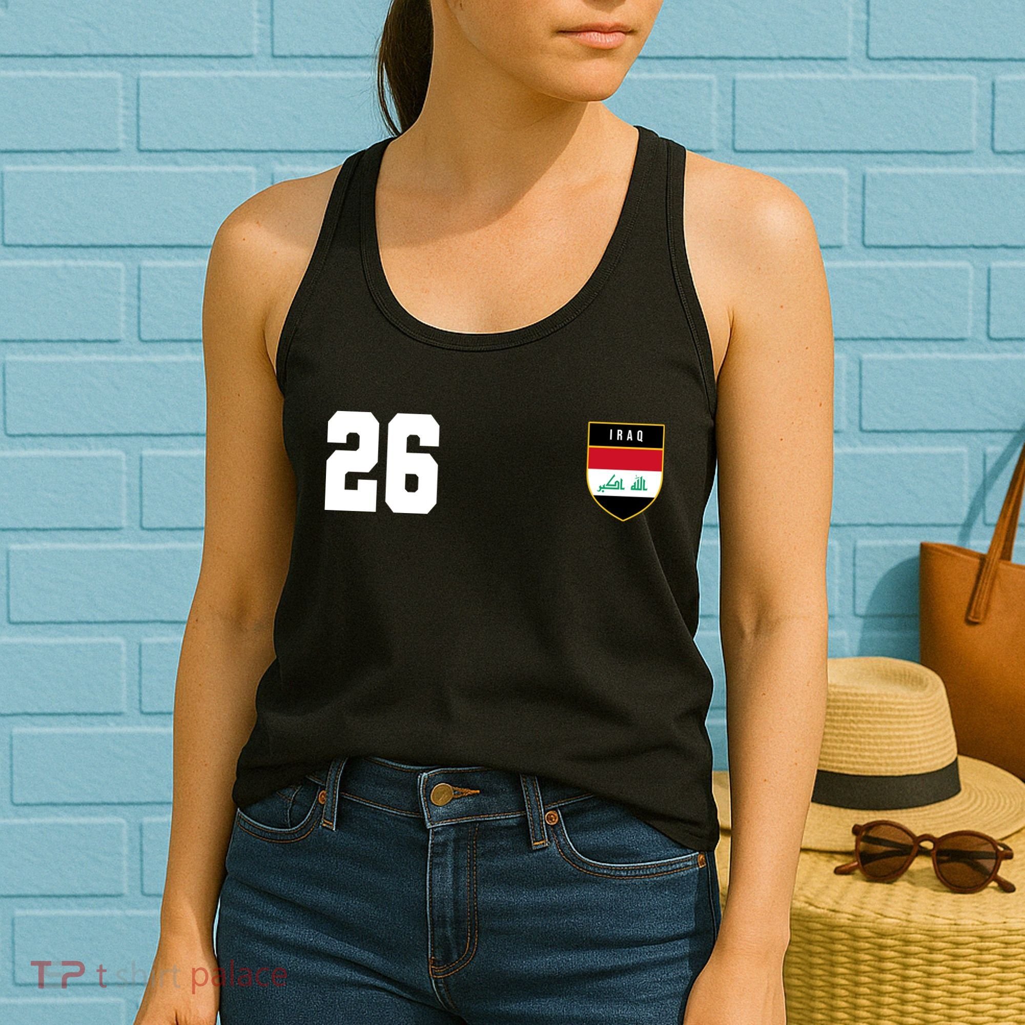 Iraq Soccer Jersey 2026 Back And Front Women's Tank Top