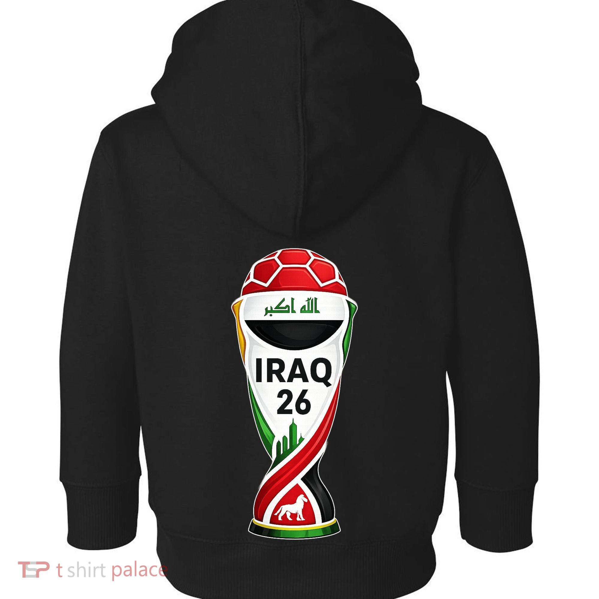 Iraq Soccer Jersey 2026 Back And Front Toddler Hoodie