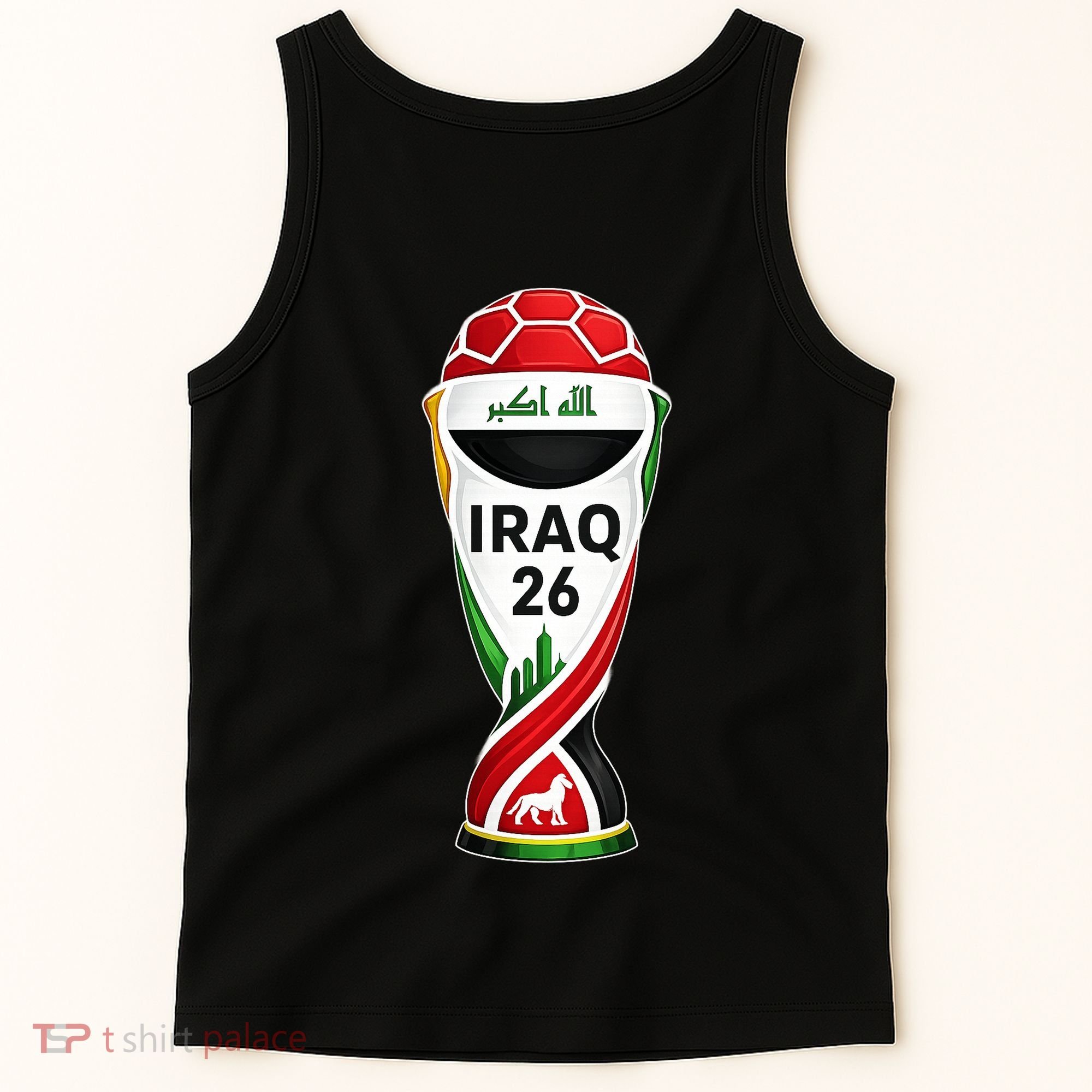 Iraq Soccer Jersey 2026 Back And Front Tank Top