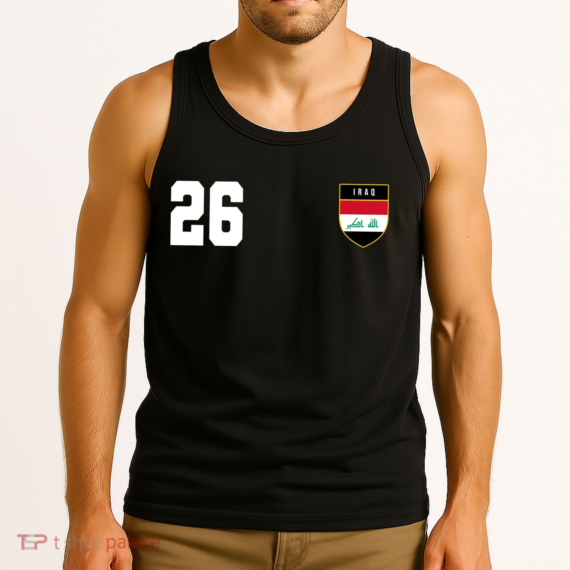 Iraq Soccer Jersey 2026 Back And Front Tank Top