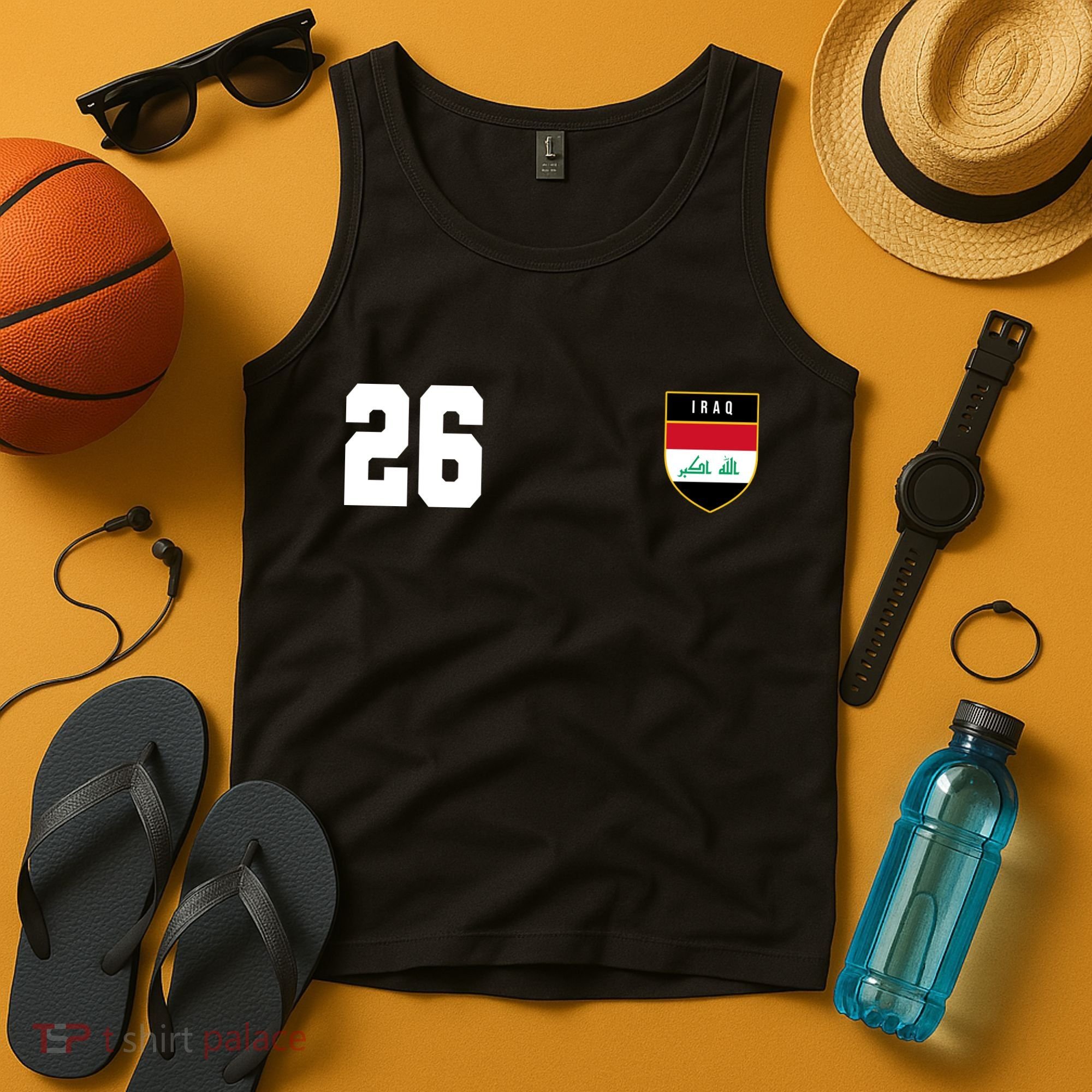 Iraq Soccer Jersey 2026 Back And Front Tank Top