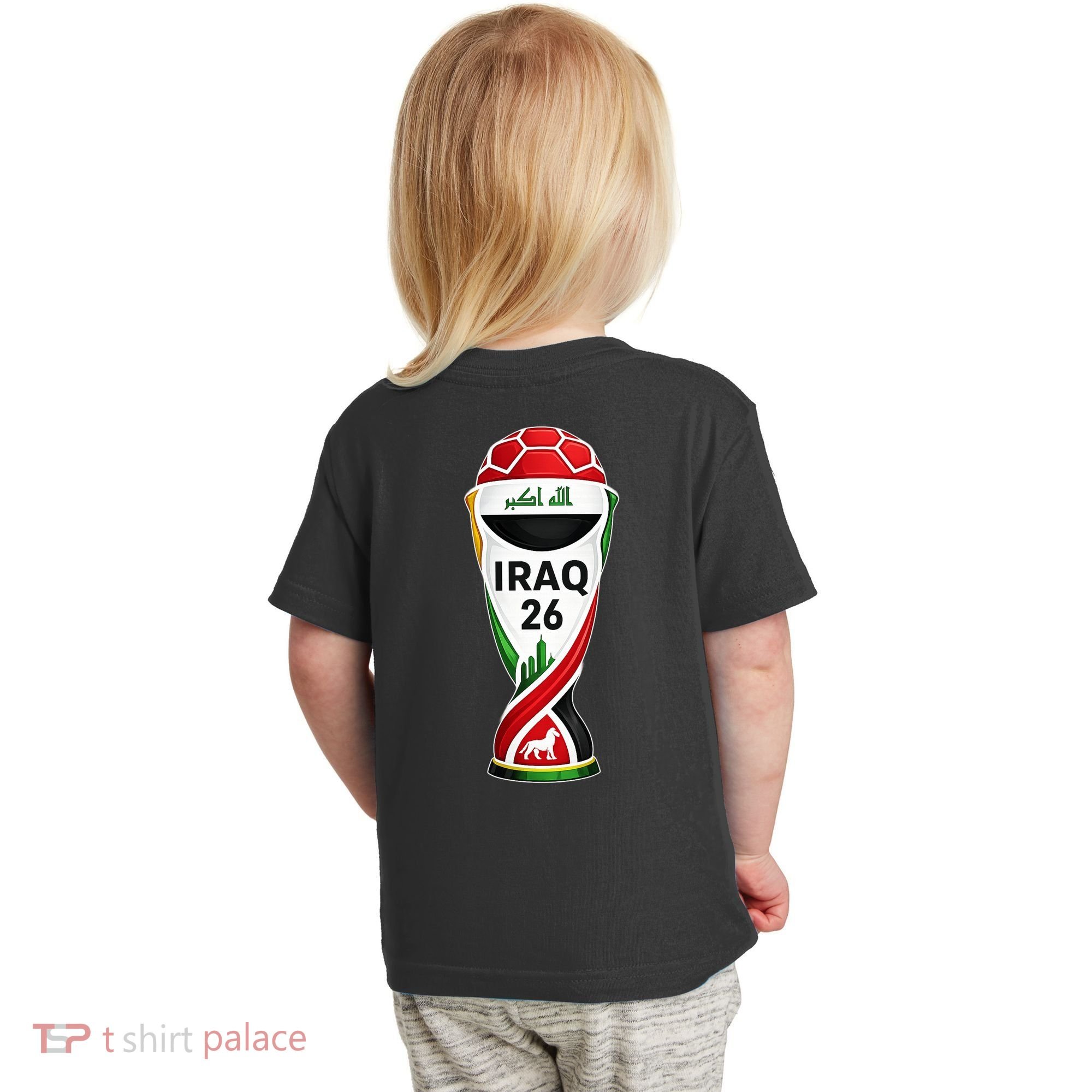 Iraq Soccer Jersey 2026 Back And Front Toddler T-Shirt
