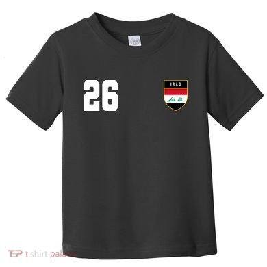 Iraq Soccer Jersey 2026 Back And Front Toddler T-Shirt
