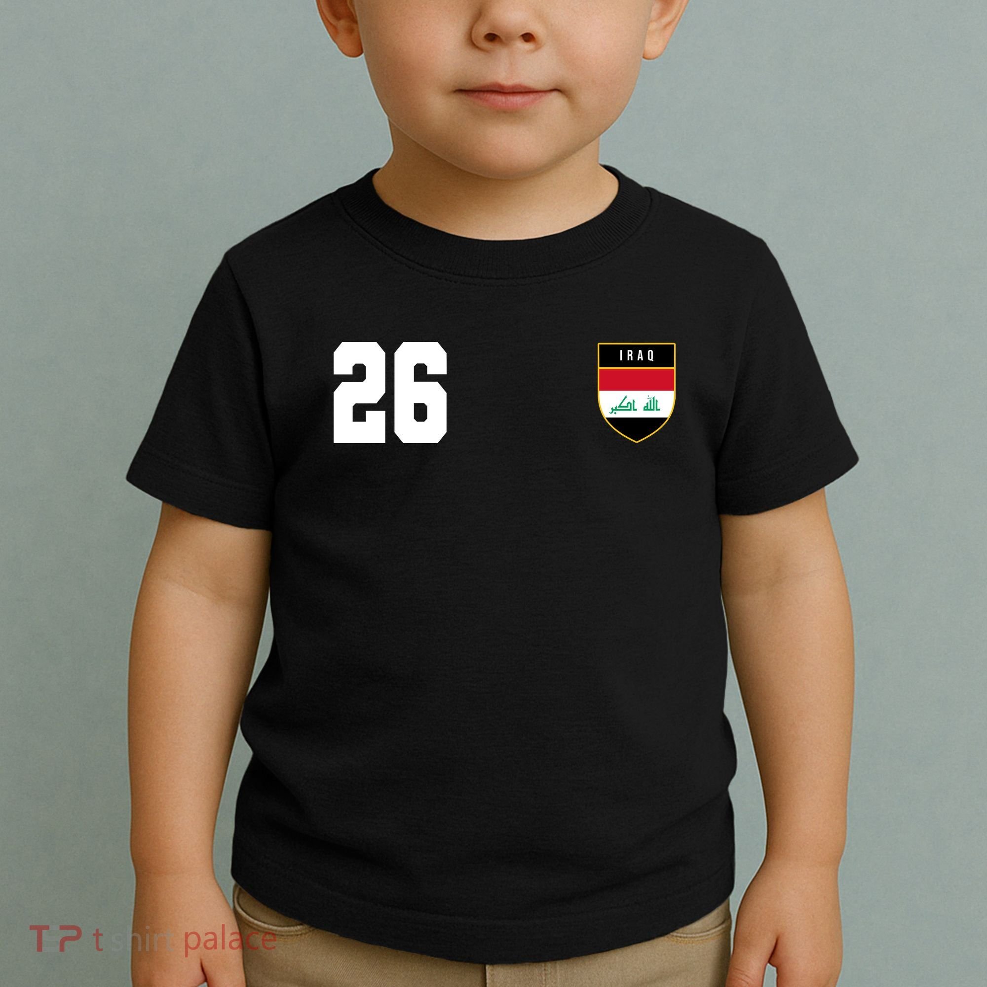 Iraq Soccer Jersey 2026 Back And Front Toddler T-Shirt