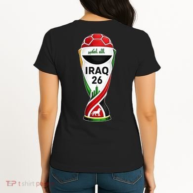 Iraq Soccer Jersey 2026 Back And Front Women's T-Shirt back