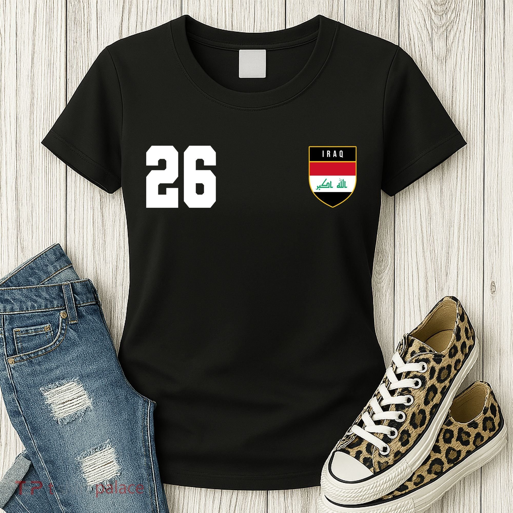 Iraq Soccer Jersey 2026 Back And Front Women's T-Shirt