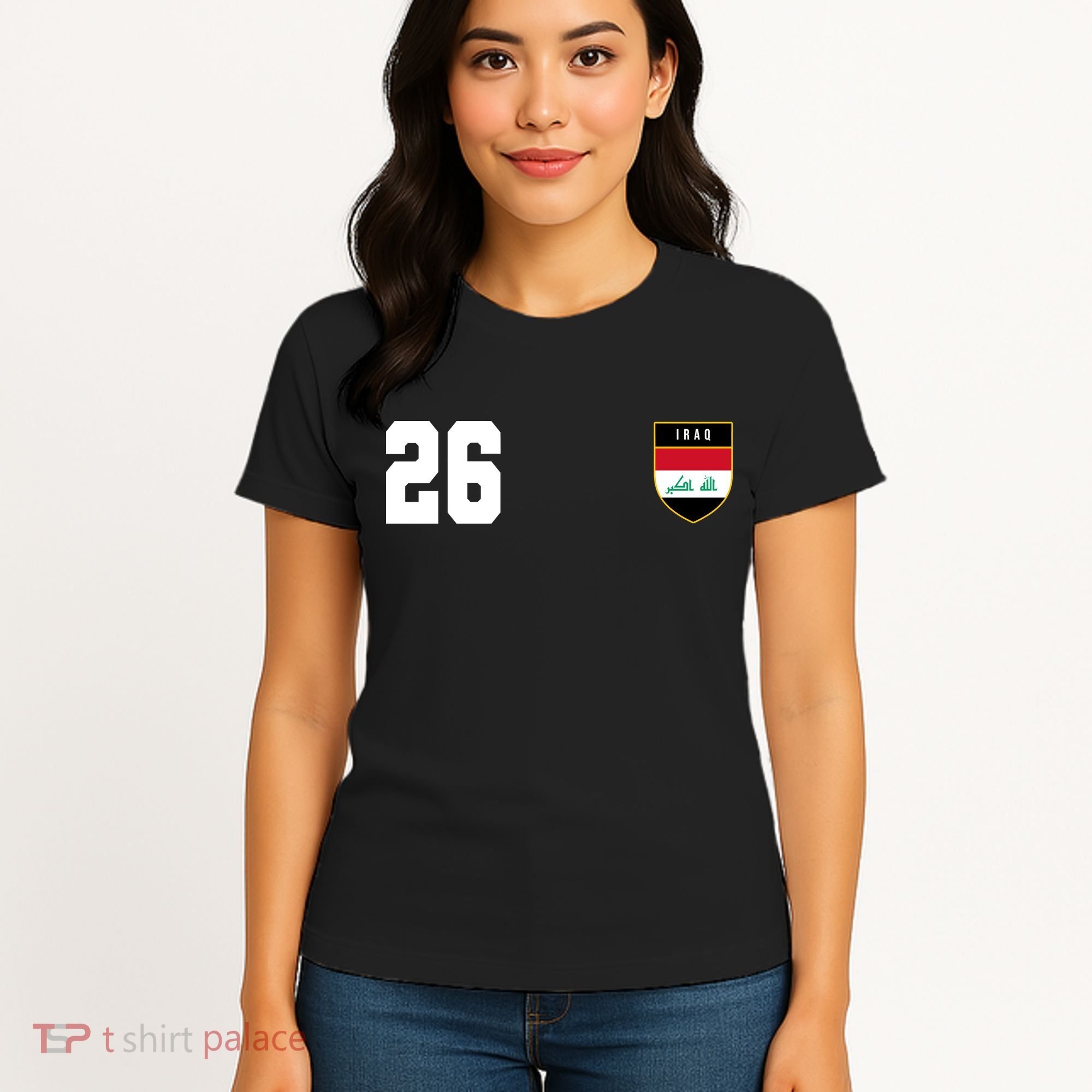Iraq Soccer Jersey 2026 Back And Front Women's T-Shirt
