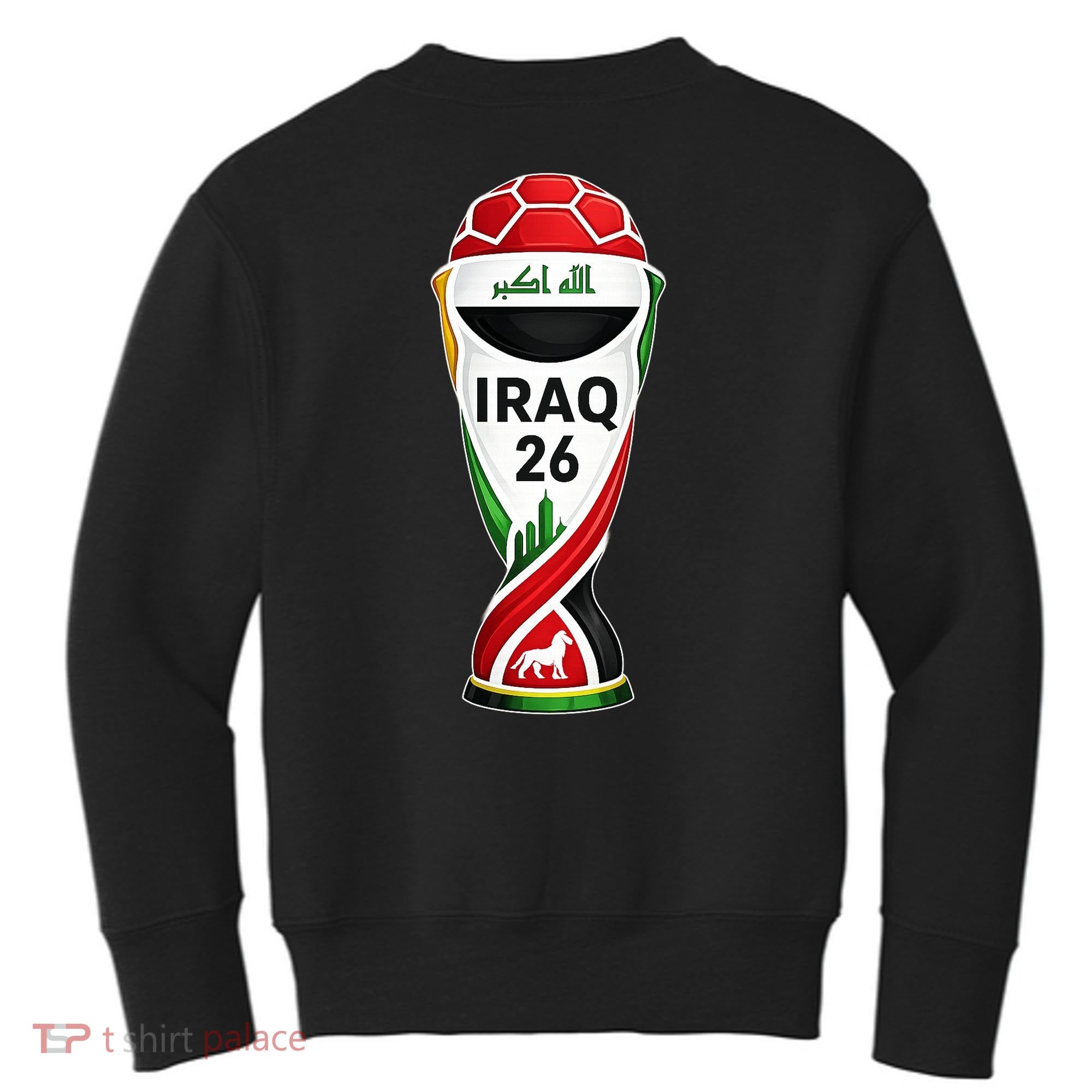 Iraq Soccer Jersey 2026 Back And Front Kids Sweatshirt