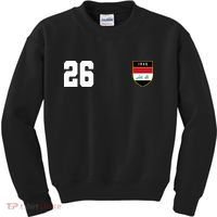 Iraq Soccer Jersey 2026 Back And Front Kids Sweatshirt thumb 0