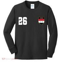 Iraq Soccer Jersey 2026 Back And Front Kids Long Sleeve Shirt thumb 0