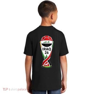 Iraq Soccer Jersey 2026 Back And Front Kids T-Shirt back